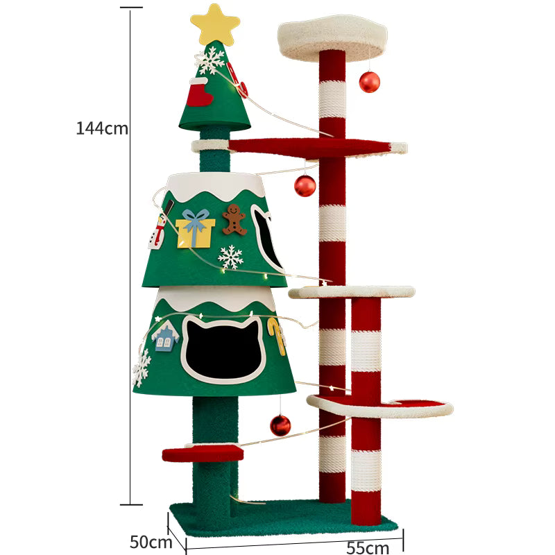 Christmas Cat Tower